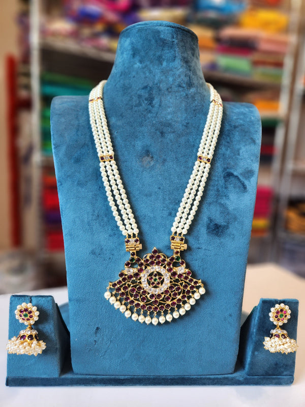 3 Strand Pearl Haram | Margam Jewelry