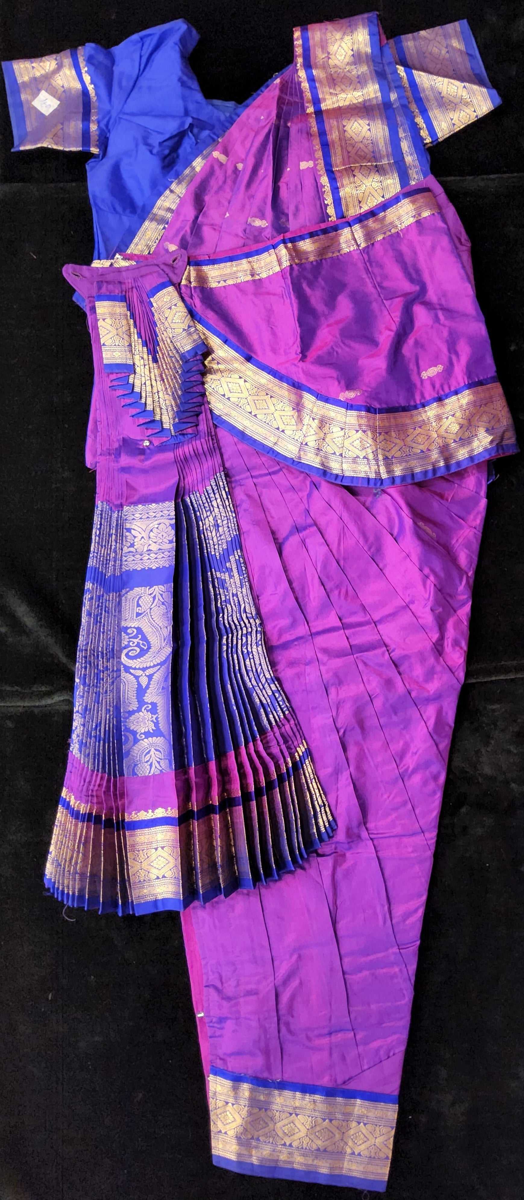 Bharatnatyam Dress Purple Vaadamalli Dharmavaram Silk