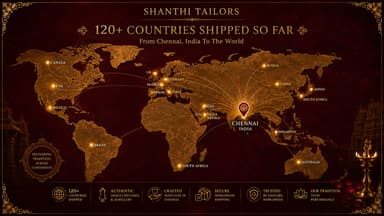 Shanthi Tailors ships worldwide