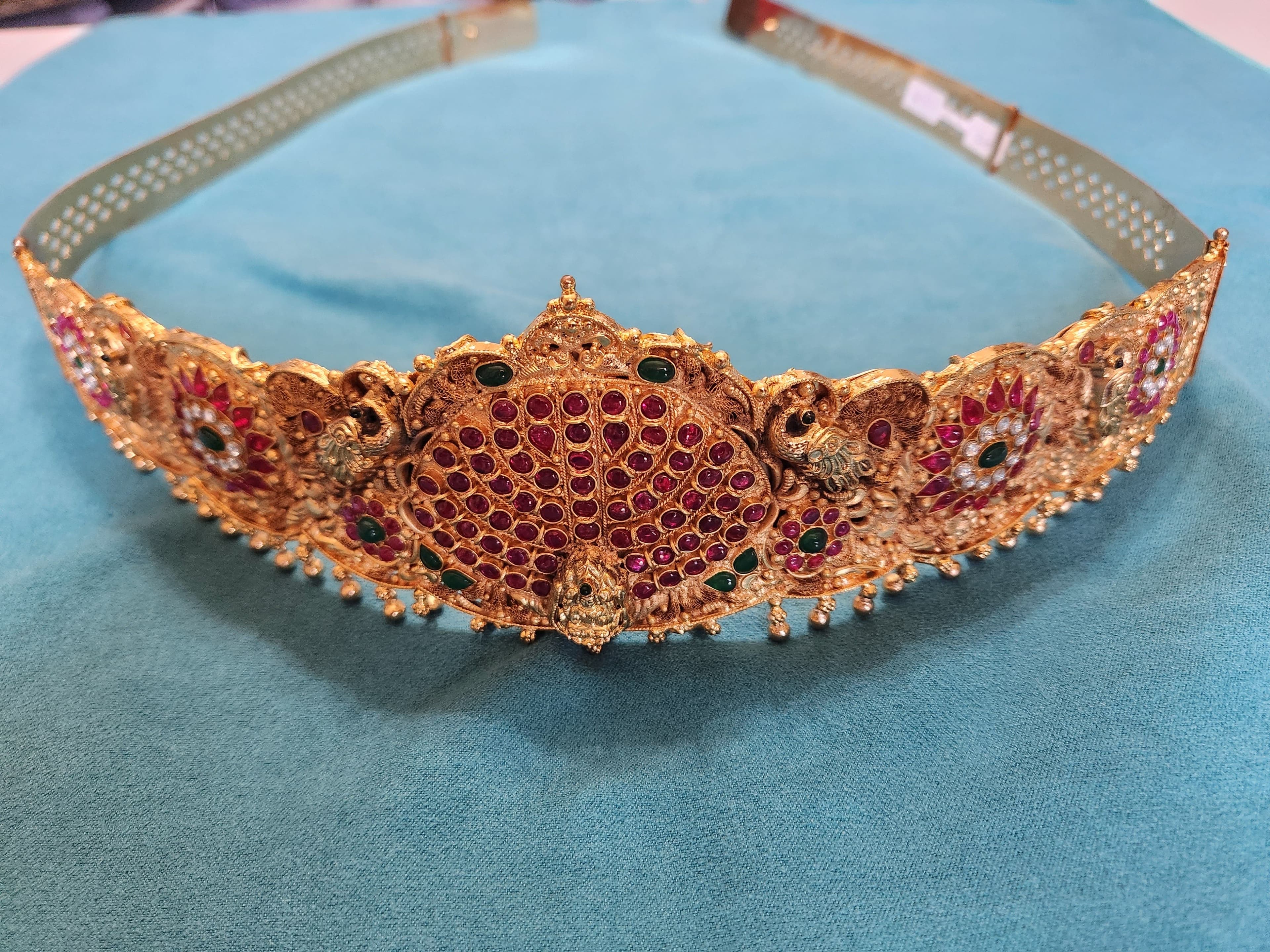 Hip Belt With Red Stones | Margam Jewelry