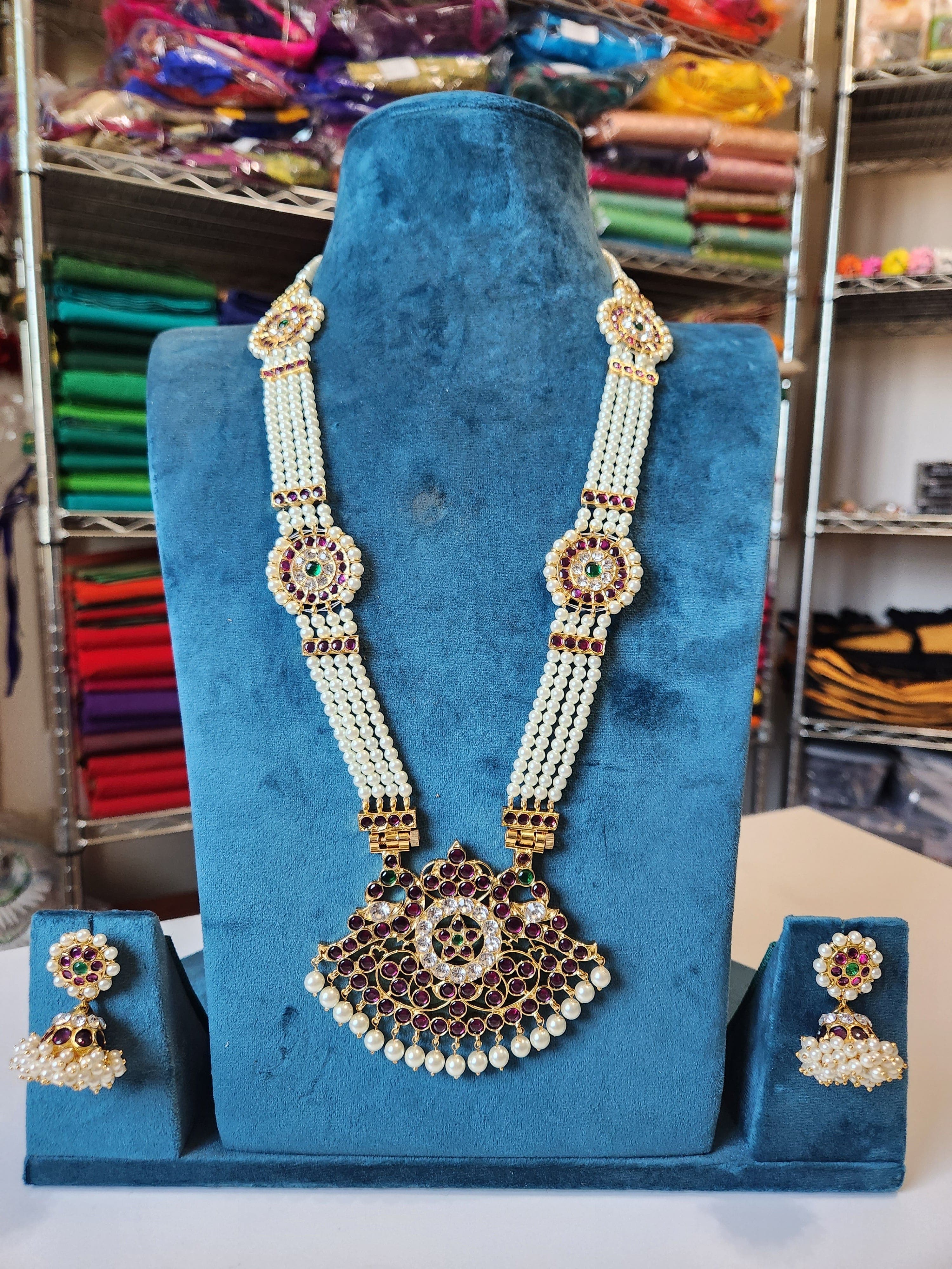 Pearl Flower Haram | Margam Jewelry