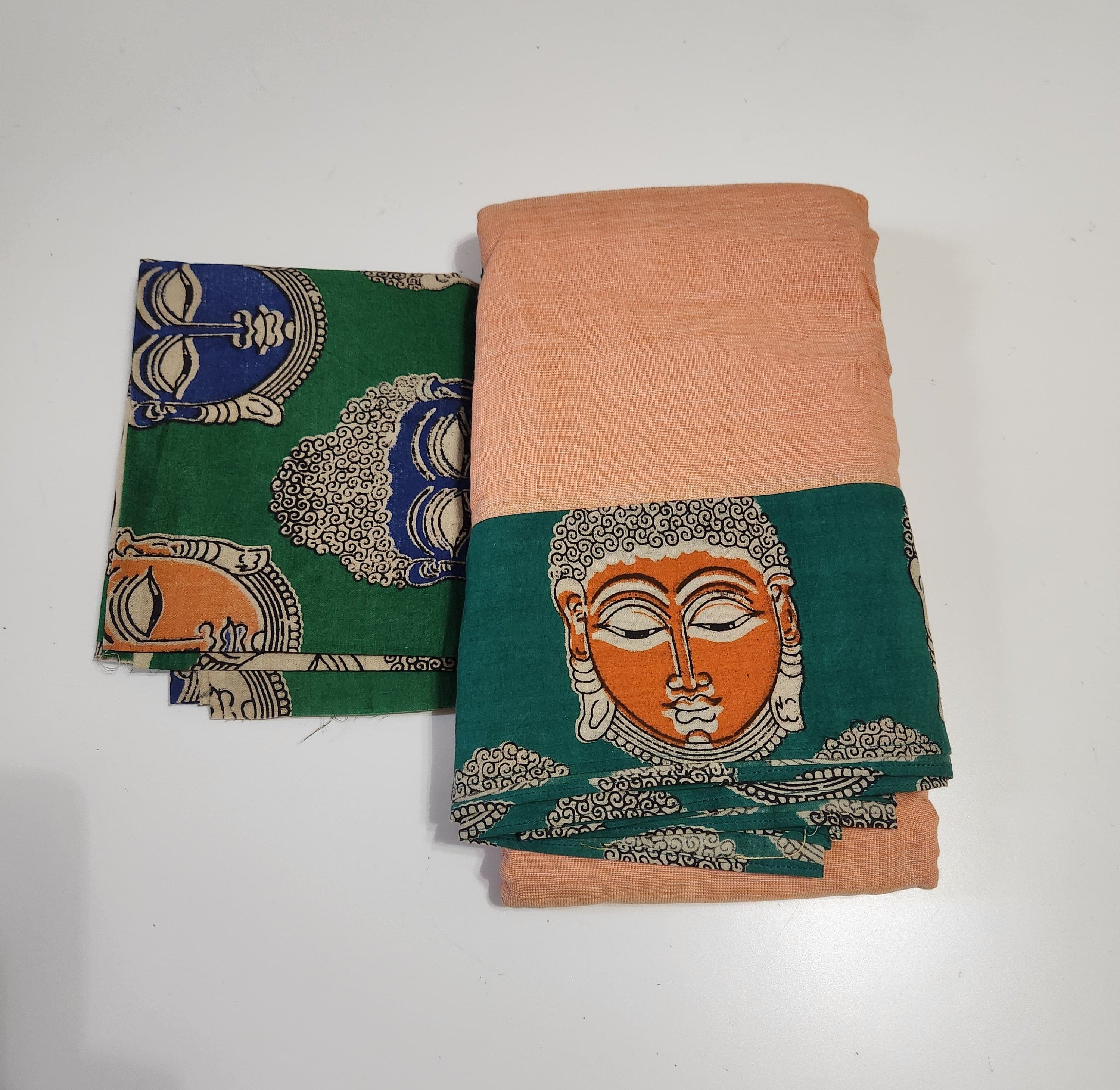 Practice Saree - Kalamkari with Blouse piece