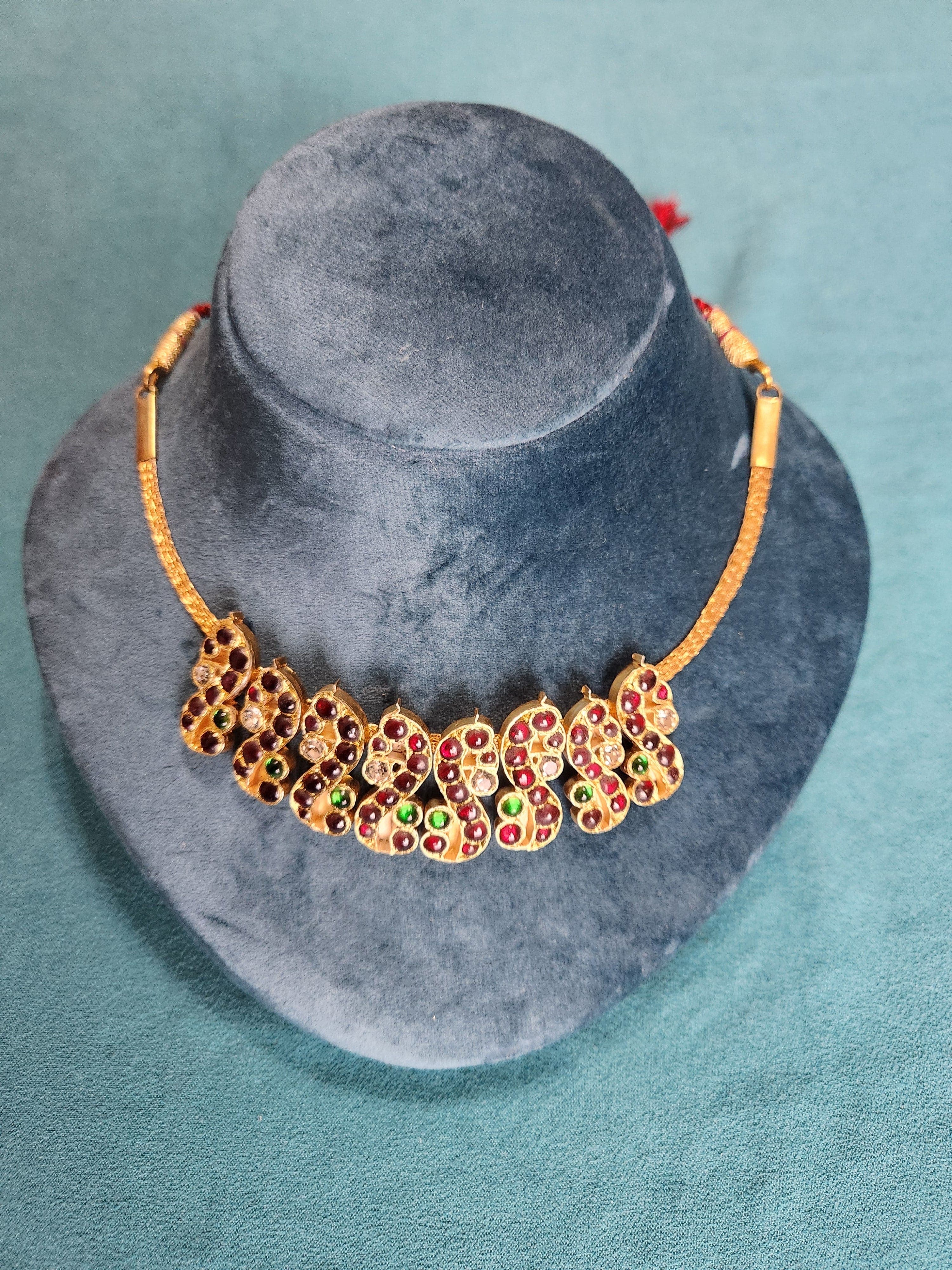 Nagam 8 Bit Short Necklace | Original Temple Jewelry-ON PRE-ORDER
