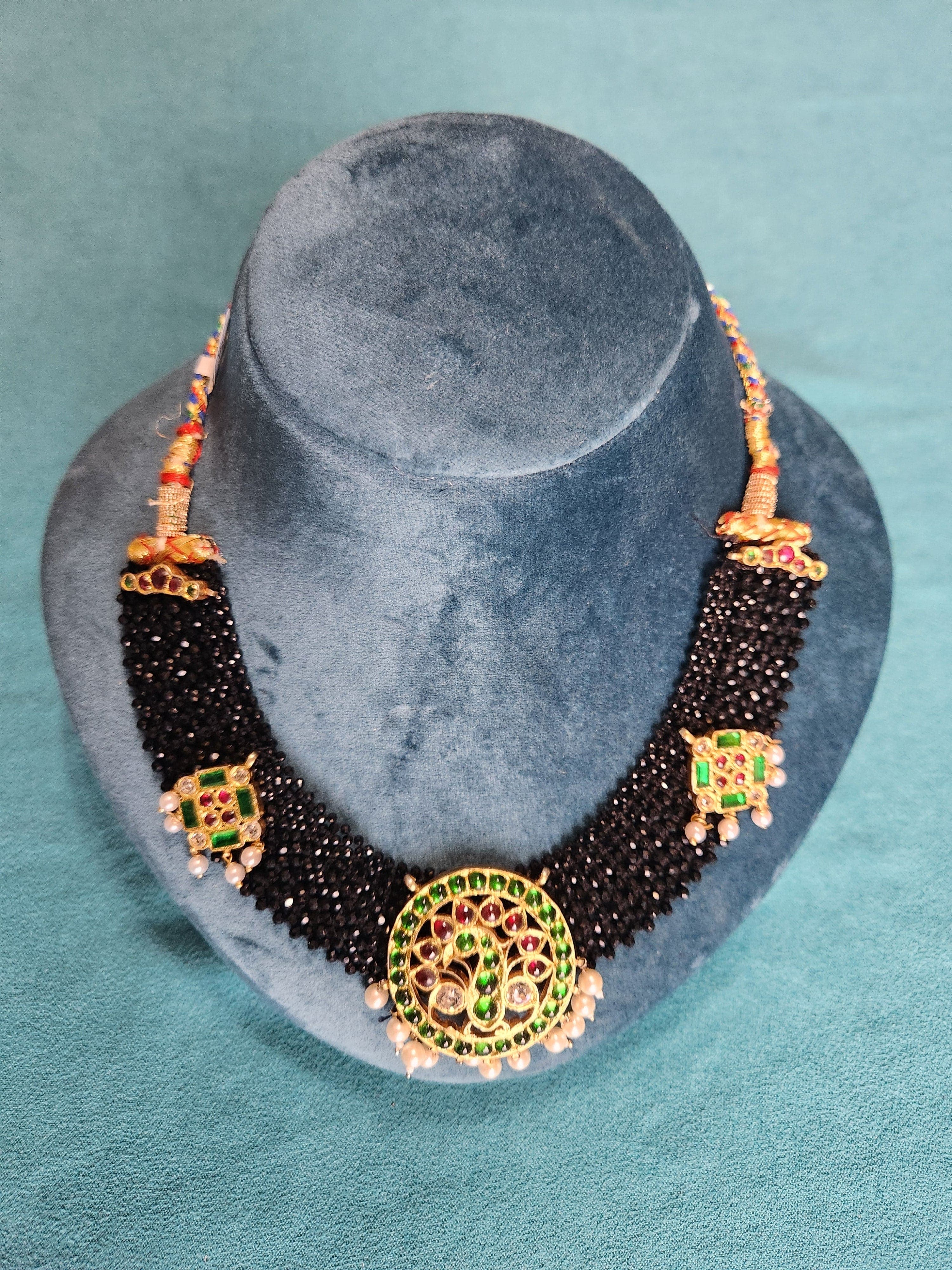 Black Beads Short Necklace | Original Temple Jewelry-ON PRE-ORDER