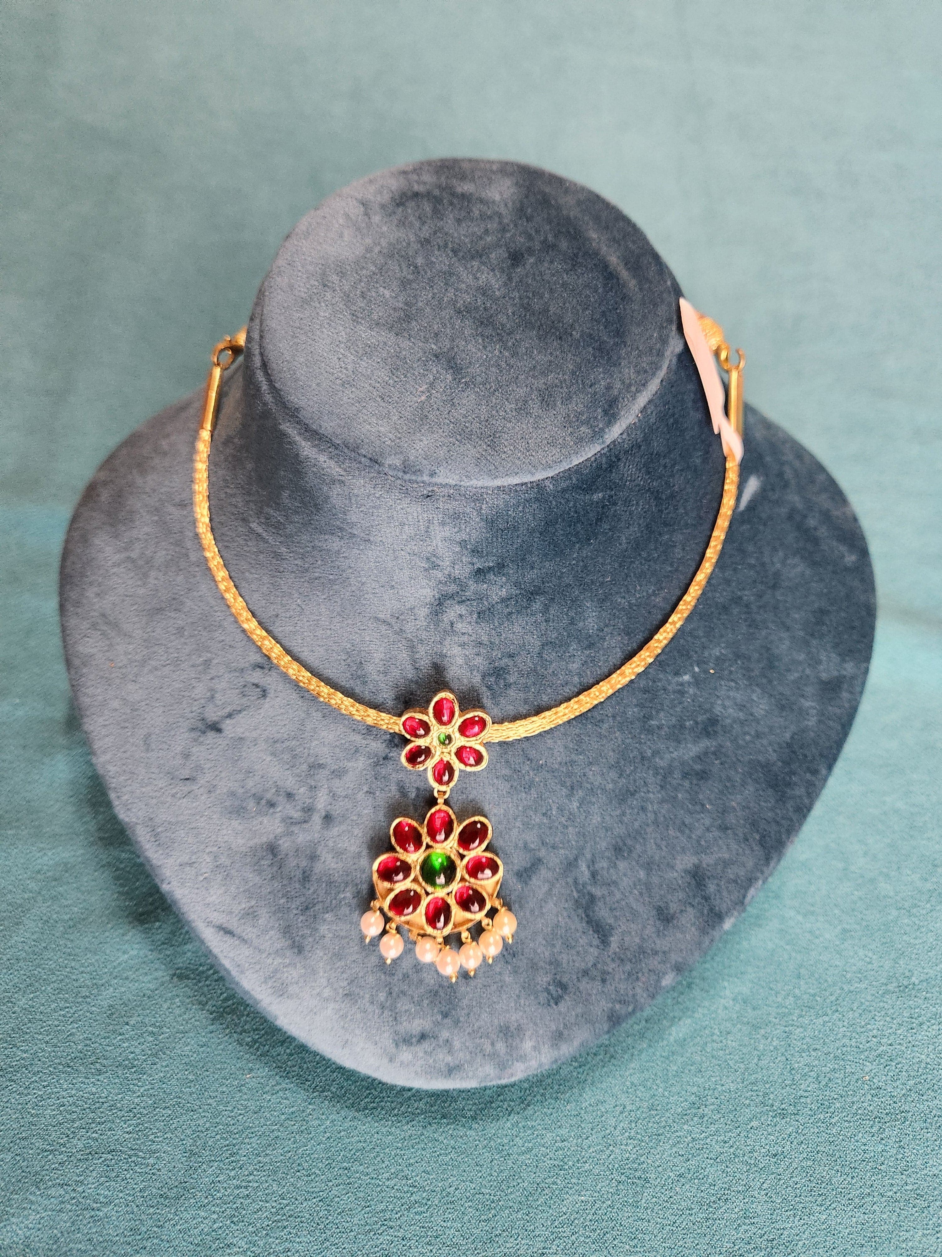 Attigai Pattern Short Necklace | Original Temple Jewelry-ON PRE-ORDER