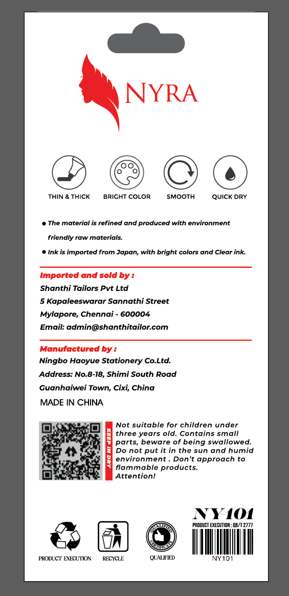 Alta Marker| RED Marker pen for Foot and Hand