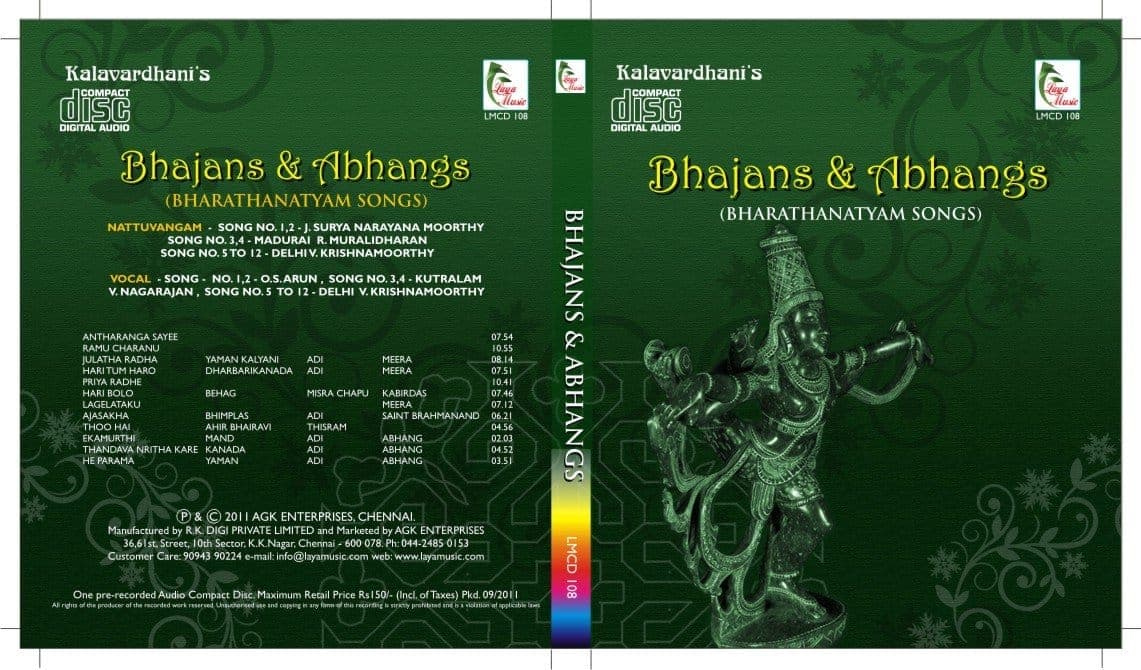 Bhajans & Abhangs Bharathanatyam Songs Downloadable Mp3 Full Volume