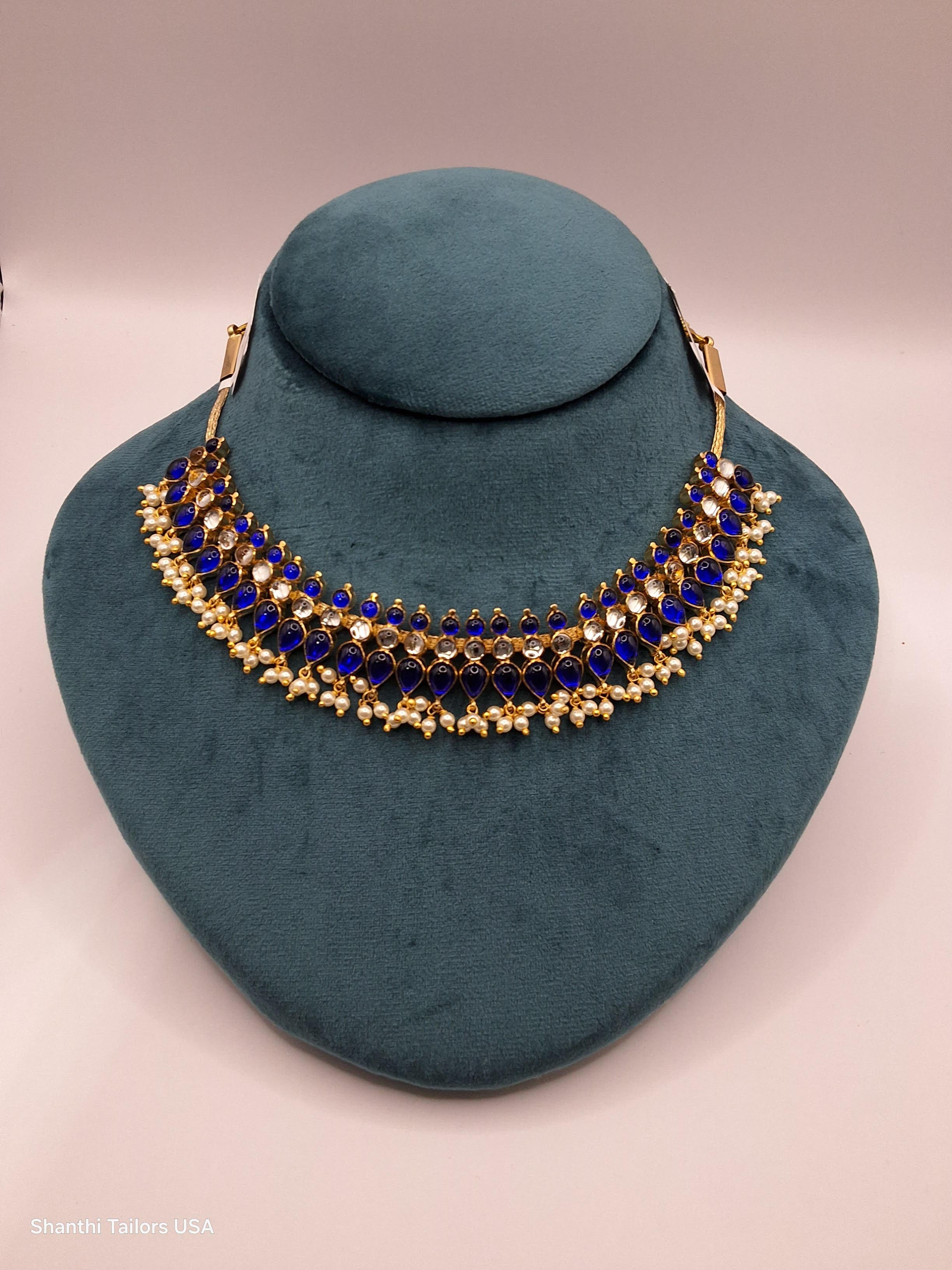 Blue Stone Short Necklace | Original Temple Jewelry