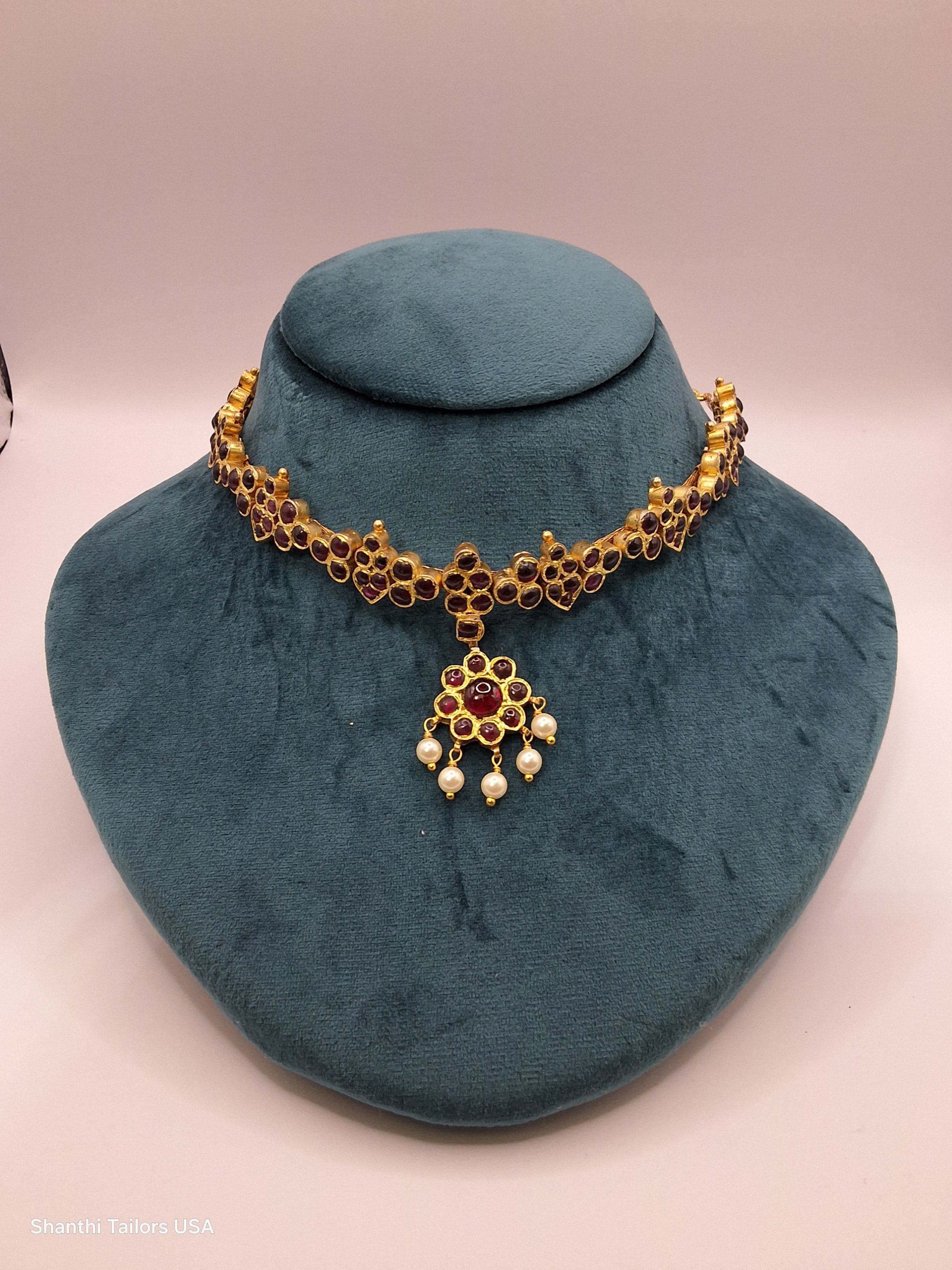 3 Stone Short Necklace | Original Temple Jewelry - ON PRE-ORDER