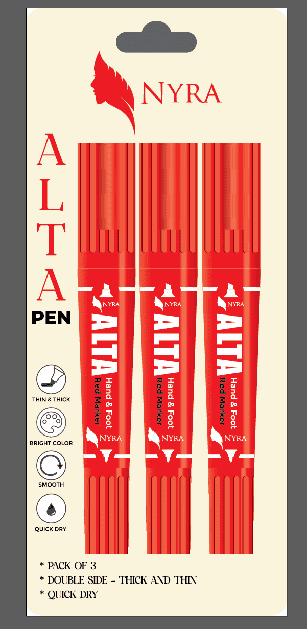 Alta Marker| RED Marker pen for Foot and Hand