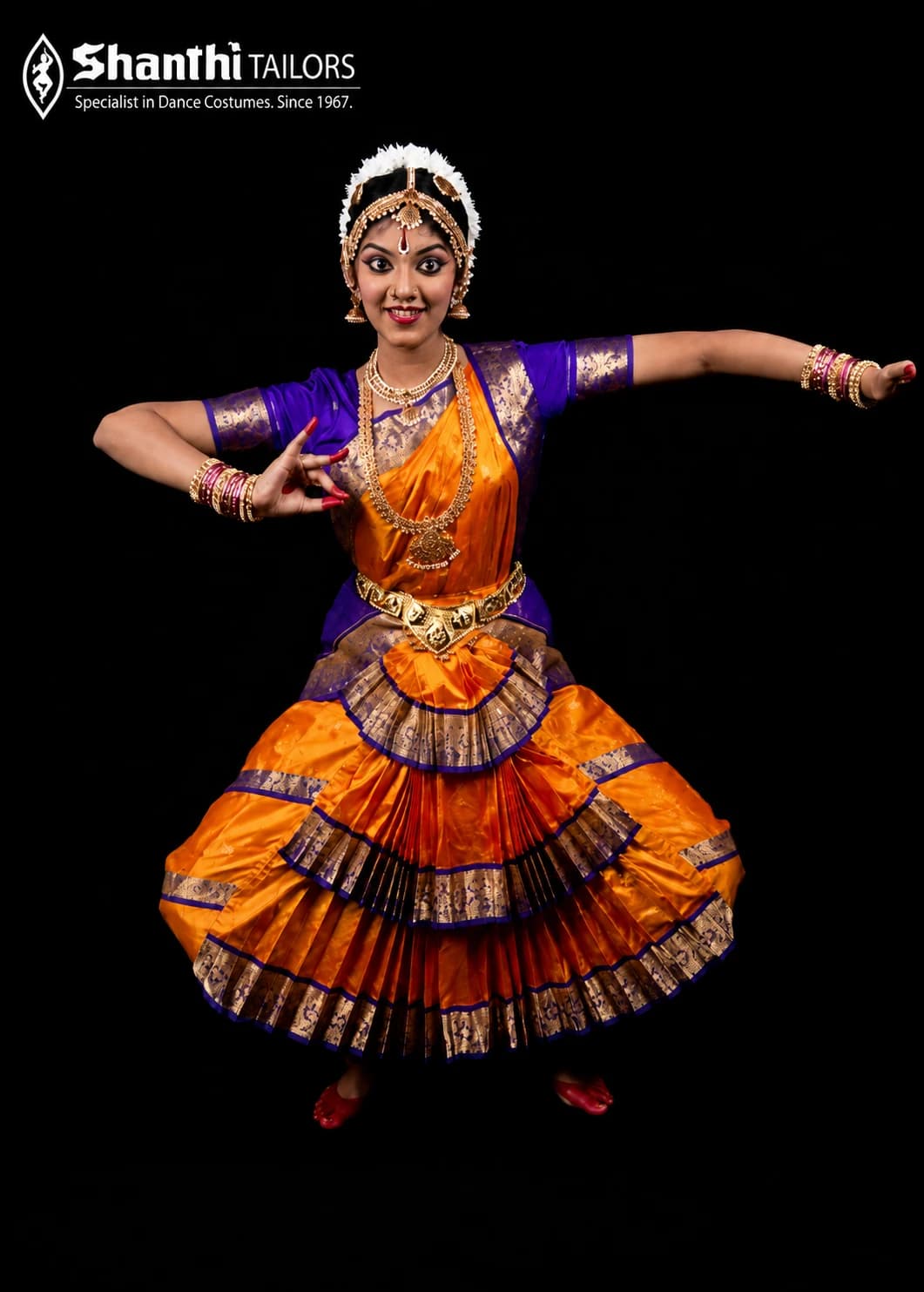 Three Fan Style | Pant Costume | Bharathanatyam