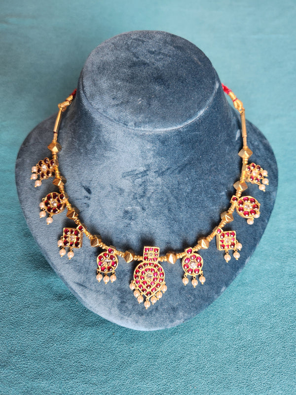 Thali Style Short Necklace | Original Temple Jewelry