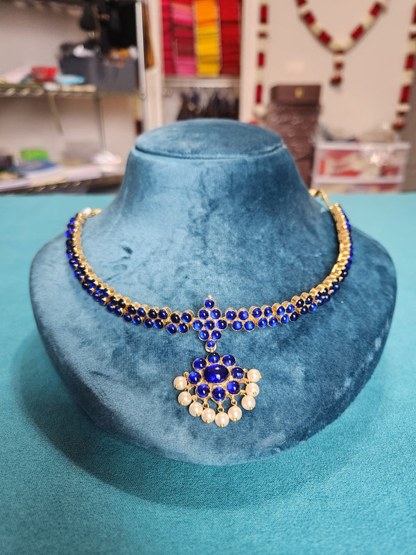 Blue Stone Short Necklace | Original Temple Jewelry