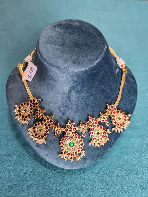5 Bit Flower Short Necklace | Original Temple Jewelry