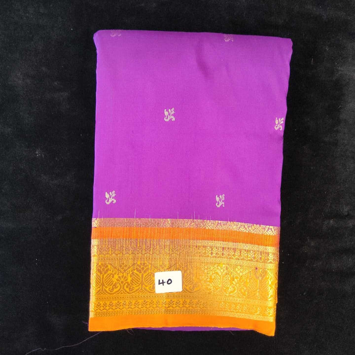 Vaadamalli with Orange | Dharmavaram Silk Saree No 40